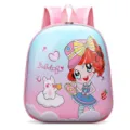 Cute cartoon hard shell kids school backpack with gradient pink and blue design for daily use. - Bob Girl