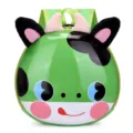 Cute cartoon green cow eggshell backpack for kids kindergarten boys and girls daily use. - Green