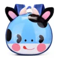 Cute blue cartoon cow children backpack, hard shell toddler school bag for kids boys and girls. - Blue