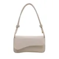 Schicke minimalistische beige Umhängetasche für Damen, stilvolle PU-Leder Handtasche. - Gebrochenes Weiß