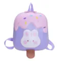 Mochila infantil bonita diseño helado bolsa guardería ligera mochila escolar postre dulce - Púrpura