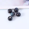 Jingdezhen ceramic glazed round beads large hole retro loose beads for DIY handmade jewelry making. - Flambe Sapphire Blue