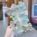 Set simpatici fermagli per capelli bambini, fiocco e fiore mollette per ragazze. - Stile Molletta per Capelli (TFJ011-7#)