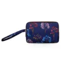 Damen Stoff Clutch Geldbörse mit Baum Print, 3-Fach Reißverschluss und Handschlaufe. - Glücksbaum