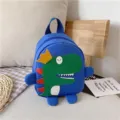 Niedlicher Cartoon Dinosaurier Rucksack für Kinder, stilvolle blaue Schultasche mit Tiermotiv. - Blau