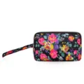 Modische Blumenmuster Handgelenk Brieftasche Damen mit Reißverschluss Tasche neu. - Rosenblüte Brosche