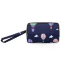 Pochette Téléphone Imprimé Montgolfière Bleu Foncé Fermeture Éclair Avec Bracelet - Montgolfière