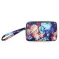 Portefeuille pochette zippée pour femme en tissu à motif floral avec dragonne élégante. - Floral Coréen