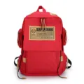 Sac à dos Oxford rouge grande capacité pour voyage ordinateur portable et école étudiants. - Rouge
