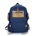 Sac à dos pour ordinateur portable en tissu Oxford bleu, grand sac de voyage pour étudiants. - Bleu