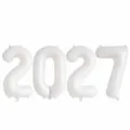 32 inch white 2027 number foil balloons set for new year party decoration and celebration - 2027 Digital Balloon / 32-inch / Milky White