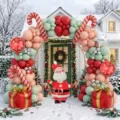 Christmas balloon arch kit holiday party decoration large festive setup for home door - Christmas Set 16581