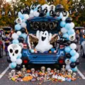 Kit de décoration de coffre de voiture d'Halloween avec ballons fantôme citrouille et guirlande. - Ensemble Halloween 21611