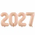 2027 foil number balloons 32 inch champagne pink set for new year party decoration - 2027 Digital Balloon / 32-inch / Caramel color