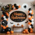Halloween balloon arch kit aluminum foil balloons set for holiday party scene decoration - Black Orange White Bat Spider Balloon Chain