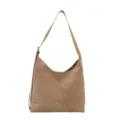 Καφέ σουέτ τσάντα ώμου, casual hobo tote τσάντα για γυναίκες, κομψή vintage τσάντα - Χακί