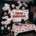 Halloween Party Ballonbogen Set mit gruseligen Augenballons und blutiger Handabdruck Kulisse. - Halloween Set 21672