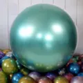 36 Zoll Metallisch Runde Latex Ballons Türkis Party Deko Glänzender Helium Ballon - 36 Zoll / Grün