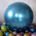 36-Zoll metallischer blauer Latexballon, glänzendes Finish für Party- und Event-Dekoration. - 36 Zoll / Blau