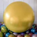 36 Zoll metallischer goldener Latexballon, riesiger glänzender Ballon für Party und Dekoration. - 36 Zoll / Gold