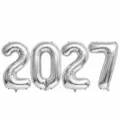 32 Inch 2027 Number Foil Balloons Set Silver Color New Year Party Decoration Supplies - 2027 Digital Balloon / 32-inch / Silver