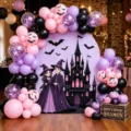 Σετ αψίδας μπαλονιών Halloween ροζ μωβ κάστρο για πάρτι διακόσμηση σκηνικά αξεσουάρ - Σετ Halloween 21680