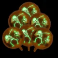 Halloween Φωτεινά Μπαλόνια Αλουμινίου Σκελετός Διακόσμηση Πάρτι Party Set Glow Bag - Φθορίζον Χορευτικό Σκελετό / 18 Ίτσες Σετ 6 / Πορτοκαλί