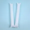 White inflatable cheering sticks for concerts and sports events, lightweight plastic props. - White