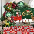 Weihnachten grüne Luftballon Set Hintergrund Nussknacker Party Deko Zubehör für Fest - Weihnachten Set 6384