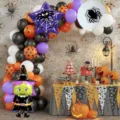 Kit d'arche de ballons d'Halloween avec ballons orange noir violet pour la fete. - Set Halloween 16440