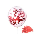 Palloncino in lattice trasparente riempito con paillettes rosse per decorazione feste. - Palloncino Tondo Paillettes Rosse 12 Pollici 1 Pezzo / 12 Pollici / Rosso