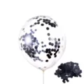 Palloncino in lattice trasparente da 12 pollici con coriandoli neri per feste e decoro. - Palloncino Tondo Paillettes Nere 12 Pollici 1 Pezzo / 12 Pollici / Nero