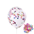 Transparent latex confetti balloon with colorful dots for celebration party decor. - Multicolor