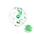 12 inch clear latex balloon filled with green confetti sequins, perfect party decoration. - Green