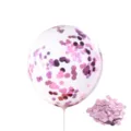 12 inch transparent latex balloon with pink confetti dots, party decoration sphere with stick. - Light Pink