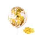 12 inch transparent latex balloon filled with gold confetti for party and holiday decor. - Gold