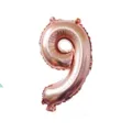 Roségoldene Nummer 9 Folienballon für Geburtstagsfeier Dekorationen, metallische Ausführung. - Zahl 9 / Roségold