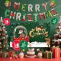 Weihnachts Ballon Set grüne Hintergrund 12 Zoll Latex Luftballons Party Deko Set - Rot Grün Weihnachten Hintergrund Set 2619