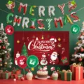 Weihnachtsballon-Set mit Merry Christmas Buchstaben-Hintergrund und Latexballons für Dekoration. - Rot Grün Weihnachten Hintergrund Set 2620