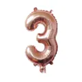 Palloncino foil numero 3 oro rosa per decorazioni festa di compleanno, palloncino metallico. - Number 3 / Oro rosa