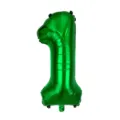 Palloncino in alluminio verde numero 1 per decorazione festa di compleanno, 32 pollici. - Number 1 / Verde