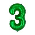Palloncino foil numero 3 verde metallizzato mylar compleanno festa matrimonio decorazione - Number 3 / Verde