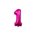 32 Inch Rose Red Number 1 Foil Balloon Birthday Party Wedding Celebration Decoration - Number 1 / Rose Red