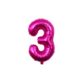 Palloncino in alluminio magenta numero 3 da 32 pollici per feste, eventi e decorazioni. - Number 3 / Rosso rosa