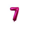Palloncino foil numero 7 magenta, palloncino mylar metallico 32 pollici per decorazioni. - Number 7 / Rosso rosa
