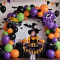 Σετ διακόσμησης αρένας μπαλονιών Halloween με κολοκύθες και καπέλο μάγισσας. - Set Mpalonion Kapelo Magissas