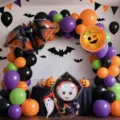 Kit αψίδας μπαλονιών Halloween με αλουμινόχαρτα κολοκύθας νυχτερίδας για πάρτι - Set Mpalonion Nyxterida
