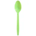 Green disposable plastic spoon with textured handle for birthday party wedding cake tableware - Spoon / Green
