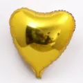18 inch gold heart foil balloon detail shot, perfect for party and wedding decoration. - Heart / 18 Inch / Gold