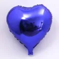 18 inch heart foil balloon blue metallic party decoration wedding valentine inflatable - Heart / 18 Inch / Blue